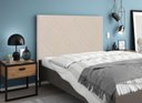 Ver imagem 3 de Cabeceira Lima Plus Casal 1400mm Veludo Adar Off White - Simbal