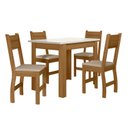 Ver imagem 2 de Conjunto Mesa de Jantar Bellagio com 4 Cadeiras Milano Poliman Móveis