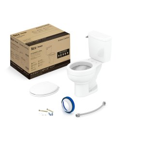 Kit de Bacia com Caixa Acionamento Lateral Assento PP com Queda Amortecida e Complementos de Instalação Acesso Roca I Incepa