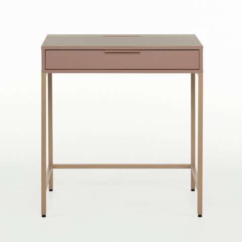 Escrivaninha Square 1 Gaveta 70 Cm X 48 Cm Rosa Blush
