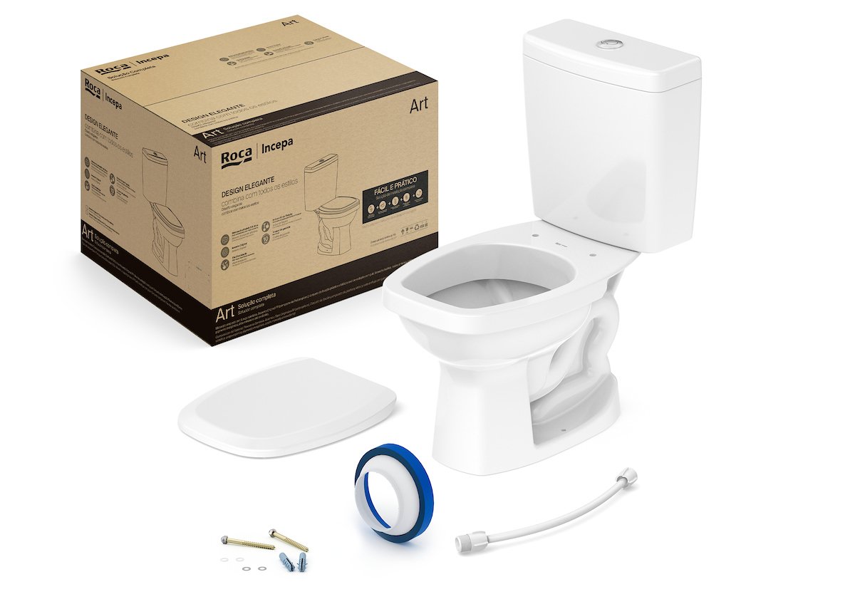 Kit Vaso Sanitário com Caixa Acoplada e Assento Art Incepa