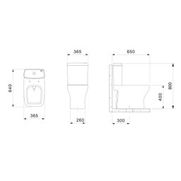 Kit de Bacia com Caixa Assento Termofixo com Queda Amortecida e Complementos de Instalação Boss Roca I Incepa - 3