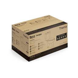 Kit de Bacia com Caixa Assento PP com Queda Amortecida e Complementos de Instalação Thema Roca I Incepa - 4