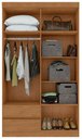 Ver imagem 3 de Guarda-roupas Solteiro 4 Portas 2 Gavetas sem Espelho com Pés Zeus - Lp - Rei de Casa Amendoa Clean