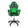Cadeira Gamer Ergonômica Top para Escritório Couro Sintético Verde - 1