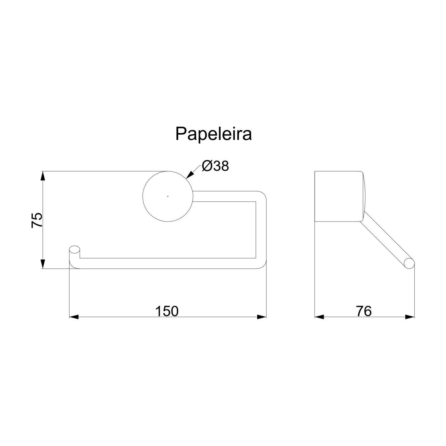 Porta Papel Higiênico Serenity SR11050 Ducon Metais - 2