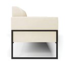 Ver imagem 6 de Sofá Namoradeira Base Industrial Alta Preto Marisa Veludo D03 - D\'rossi Cor Bege