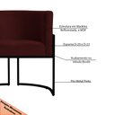 Ver imagem 5 de Poltrona Decorativa Sala de Estar Luana Base Preta Veludo Bordô - Montanaris Decor Md Montanaris Dec
