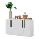 Ver imagem 3 de Aparador Buffet 4 Portas Viena Multimóveis Branco/Preto