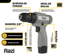 Ver imagem 2 de Furadeira Parafusadeira Bateria 12v Razi Bivolt com Acessórios