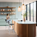 Ver imagem 6 de Kit 2 Banquetas Alta Banco para Balcão Junco Preto Àrea Gourmet Ilha Bancada bares Churrasqueira