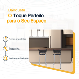 Kit 2 Banquetas Alta Banco para Balcão Junco Preto Àrea Gourmet Ilha Bancada bares Churrasqueira - 3