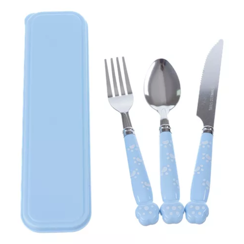 Jogo de Talheres Faqueiro Inox Gatinho C/ Estojo Cozinha