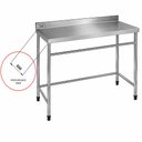Ver imagem 2 de Mesa Lisa - Contraventado 1200x500 | Aço Inox 430