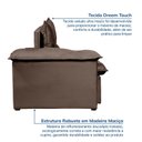 Ver imagem 6 de Sofá Retrátil e Reclinável 2 Lugares Suede Dream Touch Marrom Cupuaçu 180cm CabeCasa MadeiraOriginals Madeiraoriginal