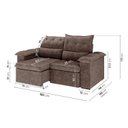 Ver imagem 3 de Sofá Retrátil e Reclinável 2 Lugares Suede Dream Touch Marrom Cupuaçu 180cm CabeCasa MadeiraOriginals Madeiraoriginal