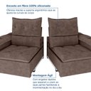 Ver imagem 5 de Sofá Retrátil e Reclinável 2 Lugares Suede Dream Touch Marrom Cupuaçu 180cm CabeCasa MadeiraOriginals Madeiraoriginal