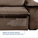 Ver imagem 7 de Sofá Retrátil e Reclinável 2 Lugares Suede Dream Touch Marrom Cupuaçu 180cm CabeCasa MadeiraOriginals Madeiraoriginal