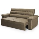 Ver mais imagens de Sofá Retrátil Reclinável 2 Lugares com Molas 1,50m Quantum Suede Velut Tabaco - King House