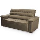 Ver imagem 4 de Sofá Retrátil Reclinável 2 Lugares com Molas 1,50m Quantum Suede Velut Tabaco - King House