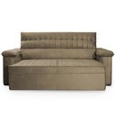 Ver imagem 5 de Sofá Retrátil Reclinável 2 Lugares com Molas 1,50m Quantum Suede Velut Tabaco - King House