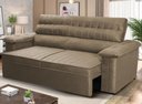 Ver imagem 1 de Sofá Retrátil Reclinável 2 Lugares com Molas 1,50m Quantum Suede Velut Tabaco - King House