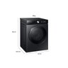 Lava e Seca Bespoke Wd14b 14kg Preto 110v Wd14bb944dgbaz Samsung - 12