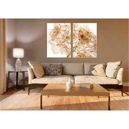 kit com 2 Quadros Decorativos Dente de Leão com Moldura e Vidro para Sala Quarto Escritório e Clínic - 2