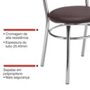 Ver mais imagens de Conjunto 2 Cadeiras para Cozinha Cromado/Marrom
