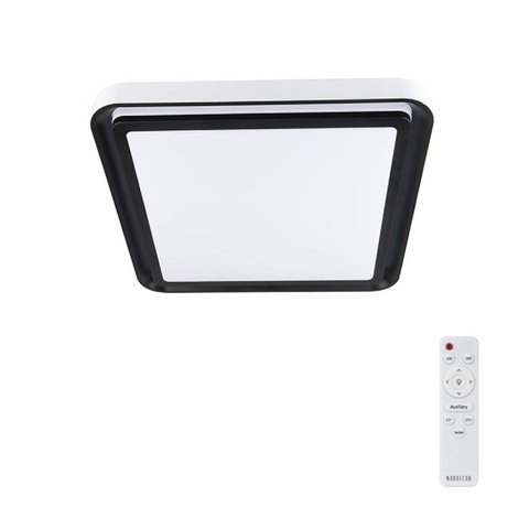 Plafon Led Zony 50cm Preto 36w C/ Controle Remoto Nordecor