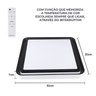 Plafon Led Zony 50cm Preto 36w C/ Controle Remoto Nordecor - 2