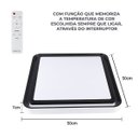 Ver imagem 2 de Plafon Led Zony 50cm Preto 36w C/ Controle Remoto Nordecor