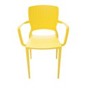 Ver imagem 1 de Cadeira Safira com Braços Encosto Fechado Amarelo Tramontina