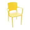 Cadeira Safira com Braços Encosto Fechado Amarelo Tramontina - 3
