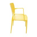 Ver imagem 2 de Cadeira Safira com Braços Encosto Fechado Amarelo Tramontina