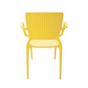 Ver imagem 4 de Cadeira Safira com Braços Encosto Fechado Amarelo Tramontina