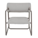 Ver imagem 6 de Poltrona Decorativa Detroit Base Titânio Bouclé Cinza Claro - Nexta Casa