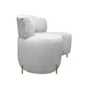 Ver imagem 4 de Poltrona Namoradeira Orgânica Grécia 1,45m Redondo Bouclê Cinza Sofa Store