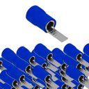 Ver imagem 2 de Kit 100 Terminais Pre Isolado Pino Chato 16mm Azul Sibratec