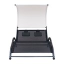 Ver imagem 2 de Espreguiçadeira Dupla Preto e Branco Jardim Piscina Praia