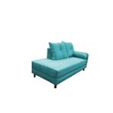 Ver imagem 3 de Divã Recamier Berlim 1,80 cm Lado Direito Veludo Azul Turqueza