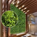 Ver imagem 7 de 19 Painéis de Parede Verde Artificial Folhagem Mista Premium Decoração Realista e Muito Durável