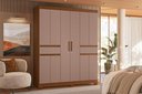 Ver imagem 2 de Guarda Roupa Olímpia 10 Portas e 2 Gavetas - Nogueira Cappuccino - Albatroz