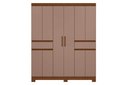 Ver imagem 1 de Guarda Roupa Olímpia 10 Portas e 2 Gavetas - Nogueira Cappuccino - Albatroz