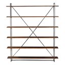Ver imagem 2 de Estante Spotlight em Madeira Rustic Brown com Estrutura Aco Grafite 1,40 Mt (larg) - 55625
