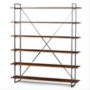 Ver imagem 1 de Estante Spotlight em Madeira Rustic Brown com Estrutura Aco Grafite 1,40 Mt (larg) - 55625