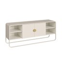 Ver imagem 4 de Rack Orgânico para TV até 55 Polegadas 150cm 2 Portas Metal Luna BP Offwhite