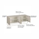 Ver imagem 6 de Rack Orgânico para TV até 55 Polegadas 150cm 2 Portas Metal Luna BP Offwhite