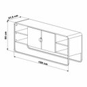Ver imagem 3 de Rack Orgânico para TV até 55 Polegadas 150cm 2 Portas Metal Luna BP Offwhite