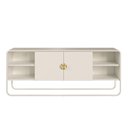 Ver imagem 2 de Rack Orgânico para TV até 55 Polegadas 150cm 2 Portas Metal Luna BP Offwhite